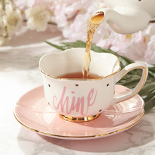 Gold Afternoon Tea Cup Saucer Set Coffee Cup Tea pot Set Tea Tray Bridesmaid Gift 2024 - buy cheap