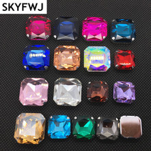 18mm 23mm More Colors Square Octagon Crystal Rhinestones Pointback,18x18mm 23x23mm Fancy Stone With Metal Claw Setting 2024 - buy cheap