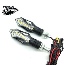 Turn Signal Indicator Black Shell Motorcycle Moto Bulb Amber Lights Lamp for Honda for Yamaha for Suzuki 2024 - buy cheap