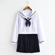 White School girl Uniform Japanese Class Navy Sailor School Uniforms Students Clothes For Girls Anime COS Sailor Navy Suit 2024 - buy cheap