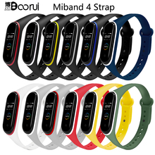 Boorui-pulseira mi band 4 colorida, acessórios inteligentes, pulseira de silicone, substituição à prova d'água, para mi band4, nfc 2024 - compre barato