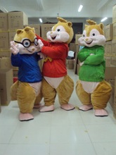 Fantasia mascote de chipmunks alvin e the chipmunks, traje de personagem de desenho animado fofo, para adultos, traje de festa de natal 2024 - compre barato