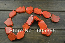 Cuentas sueltas de piedra de howlita para fabricación de joyas, 5 hebras por lote, color naranja, envío gratis 2024 - compra barato