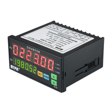 Multi-functional Dual LED Display Digital Counter 90~265V AC/DC Length Meter with 2 Relay Output and Pulse PNP NPN 2024 - buy cheap