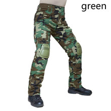 Calça masculina militar tática para paintball, calça cargo de combate, multicamadas militar, com joelheiras 2024 - compre barato