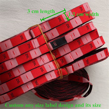 Etiqueta tamanho vermelho tecido para roupas, personalizado, xxs xs s m g xl xxl xg 5xl 6xl 7xg 2024 - compre barato