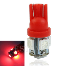 T10 5050 5-светодиодный SMD 194 168 W5W красный ксеноновый светильник, клиновидная лампа, Автомобильный задний фонарь 2024 - купить недорого