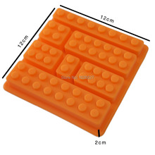 Molde de hielo de silicona para decoración de tartas bloques de molde en forma de 7 ladrillos utensilios de helado naranja 2024 - compra barato