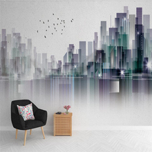 wellyu papel de parede Custom wallpaper   Nordic minimalistic abstract geometric city building background wall  wall paper 2024 - buy cheap