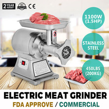 110V/220V Commercial Stainless Steel 450lbs Meat Grinder Blade Plate Sausage Stuffer FDA 2024 - buy cheap