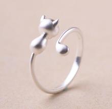 Милые кольца в виде кошки для женщин ювелирные изделия милое животное кольцо с открытым пальцем хороший подарок на день рождения трендовые женские кольца для вечеринок 2024 - купить недорого