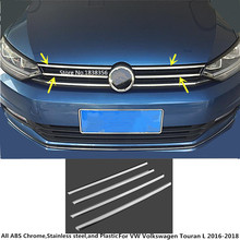 For VW Volkswagen Touran L 2016 2017 2018 2019 Body Protection Detector ABS Chrome Trim Front Up Grid Grill Grille Around 4pcs 2024 - buy cheap
