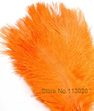 Free Shipping 100pcs ORANGE ostrich feather 10-12inch ostrich Feathers plumes For wedding centerpieces Christmas Decoration 2024 - buy cheap