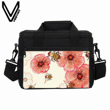 2019 Thermal Lunch Bags Watercolour Floral Girls School Lunch Box Insulated Picnic Cooler Totes Portable Food Storage Container 2024 - buy cheap