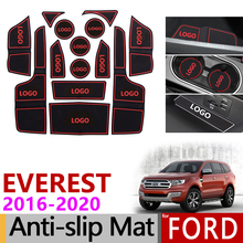 Anti-Slip Gate Slot Mat Coaster for Ford Everest 2016 2017 2018 2019 2020 Everest Trend Cup Holders Pads Accessories Stickers 2024 - buy cheap