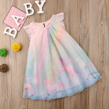 Princess Kids Girls Party Fancy Princess Dresses Sundress Kids Girl Unicorn Baby Tulle Tutu Clothes Dress 2024 - buy cheap