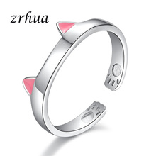 ZRHUA-925 anillos de plata esterlina de compromiso de alta calidad para mujer, accesorios de boda, joyería de Anel de gato de corte Simple, gran oferta 2024 - compra barato