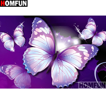 HOMFUN Full Square/Round Drill 5D DIY Diamond Painting "Animal butterfly" Embroidery Cross Stitch 5D Home Decor Gift A14003 2024 - buy cheap