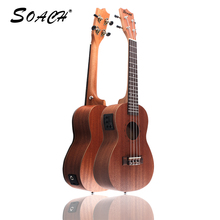 SOACH-ukelele Soprano de 21-23 pulgadas, diapasón de palisandro hecho a mano, guitarra acústica de 4 cuerdas para principiantes, entrada para estudiante, hombre y mujer 2024 - compra barato