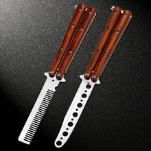 Stainless Steel knife butterfly Practice Butterfly Training Knife wood handle knife  butterfly folding new tainer 2024 - buy cheap
