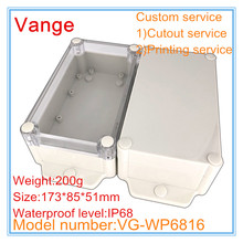 2pcs/lot IP68 waterproof transparent cover junction box 173*85*51mm ABS plastic instrument housing diy for wire connector device 2024 - buy cheap