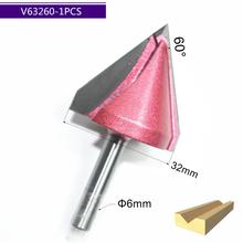6mm*32mm*60Degree,1pcs,Free shipping CNC Engraving Woodworking Milling Cutter,Tungsten Solid carbide End Mill,3D V Router Bit 2024 - buy cheap