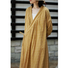 Women Cotton Linen String Retro Loose Dress Female Casual Vintage Half Sleeve Dress Female Robe Dress 2020 2024 - buy cheap