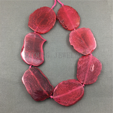 Freeform Red Dragon Veins Agates Slab Slice Loose Beads,Cut Slab Sliced Achate Beads For Jewelry Making 15.5" strand MY1038 2024 - buy cheap
