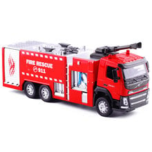 Exquisite 1:50 volvo ladder / water tank fire truck alloy model,collection and gift,sound and light rescue car,free shipping 2024 - buy cheap