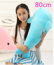 new lovely plush dolphin toy stuffed cute blue dolphin doll gift about 80cm 0017 2024 - buy cheap