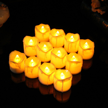 2 Pcs LED das Luzes de Natal Decoração Elétrica Velas Sem Chama Chá Luzes para Decoração de Festa de Casamento Do Dia Das Bruxas com Bateria 2024 - compre barato