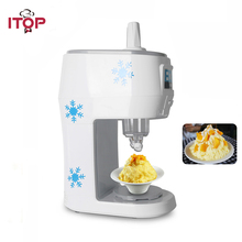 ITOP 300W Semi-automatic Snowflakes Ice Crusher Shaved Machine Fruit Juice Store Electric Smoothies Snowflake Maker 70kgs/h 2024 - buy cheap