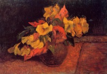 High quality Oil painting Canvas Reproductions Evening primroses in the vase (1885) by Paul Gauguin hand painted 2024 - buy cheap