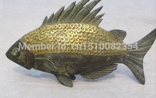 YM 308 16 "Feng shui Bronze Money Bone pez barracuda Treasure Fish 2024 - compra barato