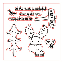 Merry Christmoose Transparent Clear Silicone Stamp Set for DIY Scrapbooking/Photo Album Decorative Cards Making Clear Stamps 4x4 2024 - buy cheap