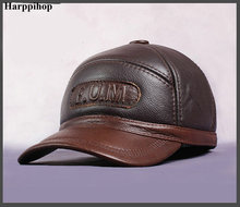 HARPPIHOP New Design Men's 100% Genuine Leather Cap /Newsboy /Beret /Cabbie Hat/ baseball HatS 2024 - buy cheap