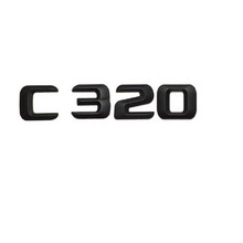 Preto mate "c 320" tronco do carro letras traseiras palavra emblema emblema carta decalque adesivo para mercedes benz c classe c320 2024 - compre barato