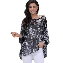 Womens Tops and Blouses 2018 New Arrival Batwing Sleeve Casual Summer Top Tee Floral Print Boho Chiffon Shirts Camisas Mujer 2024 - buy cheap