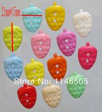 Mixed Sewing Cartoon strawberry Button Random Nylon  Buttons Children's Clothing Accessories 15*21mm 200pcsZK0073 2024 - buy cheap