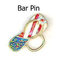 HOT Flip Flop Charm Amarican Flag Sunglasses Holder Bar Pin Fashion Brooches Jewelry Crystals Enamel Slippers Style Ornaments 2024 - buy cheap