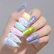 12 Pcs New Glitter Nail Art Powder Shiny Nail Decorations Holographic Tips 3D Diy Mixed Color Woman Makeup Glitter Sequins YSP40 2024 - buy cheap