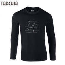 TARCHIA T-Shirt 100% Cotton Plus Size Men's Tee Tee 2021 Brand Free Shipping Eur Size Long Sleeve Men Fashion New Homme 2024 - buy cheap