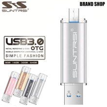 Suntrsi OTG Pen Drive USB 3.0 Flash Drive 64GB 32GB 16GB 8GB USB Flash Drive Customized Logo Pendrive USB Stick Free Shipping 2024 - buy cheap