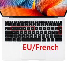 Euro francês azerty macio silicone teclado protetor capa pele para macbook retina ar pro 13 2020 a2289 a2251 a1706 a2179 a1932 2024 - compre barato