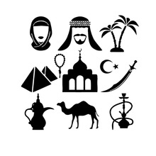 Indian Features Wall Sticker Arabic Hookah Sword Smoke Smoking Cool Decor Vinyl Wall Decal Camel Living Room Home Decorate S350 2024 - buy cheap