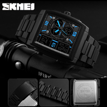 SKMEI new Luxury Military Man Watches Stainless Steel Casual Digital Wristwatches Square Sport Electronic Relogio Masculino 2024 - buy cheap