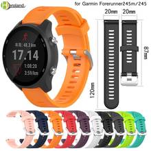 20 мм ремешок для часов Garmin Forerunner 245/645/245 M/Vivoactive 3 силиконовые смарт-часы полосы для Galaxy Watch 42 мм браслеты 2024 - купить недорого