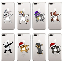 Funda de teléfono de silicona con Gato, perro Pug, Panda, conejo, para Apple iPhone 6 S, 6 S, 7, 8, X, XR, XS, Max, 6 S, 6 S, 7, 8 Plus 2024 - compra barato