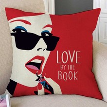 Capa de almofada decorativa vermelha, capa de almofada decorativa vermelha de tiras de arte vermelha da moda, para garotas, arte abstrata para casa e sofá 2024 - compre barato