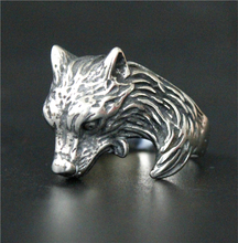 2017 Very Cute Baby Wolf Ring 316L Stainless Steel Women Mens Fashion Black Wolf Ring 2024 - buy cheap